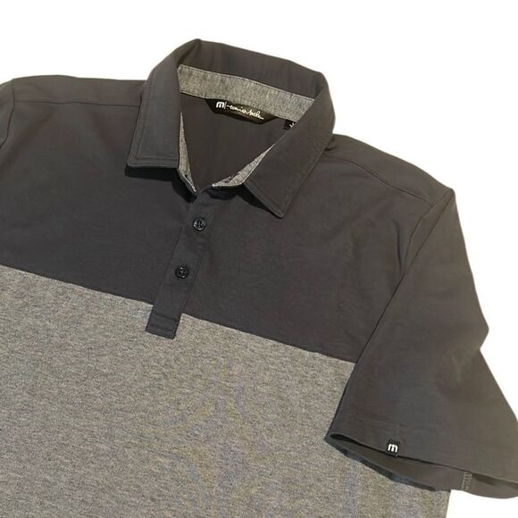 Travis Mathew Two Tone Short Sleeve Collar Pullover Golf Shirt Mens Size Large - Picture 1 of 7